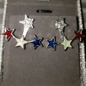 Red White & Blue Star Earrings